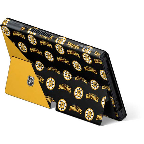 NHL Boston Bruins Pattern Nintendo Switch OLED (2021) Skin